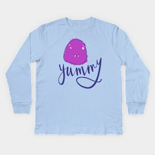 Yummy Gumdrop Monster: Weird Funny Scary Candy Creature Kids Long Sleeve T-Shirt